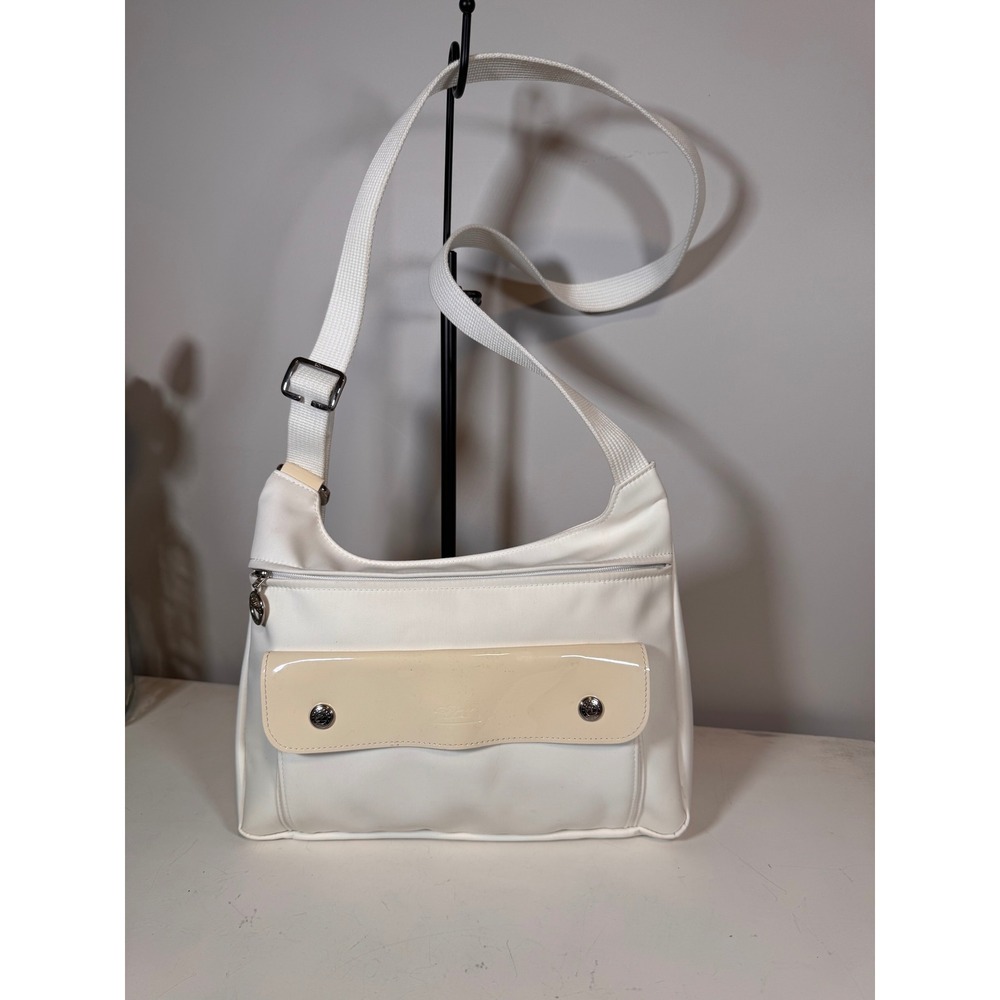 Longchamp Le Pliage White Crossbody Bag Made in France